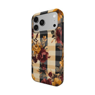 Autumn Grace | Floral Plaid MagSafe iPhone Case