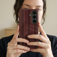 Boardroom | Burgundy Pinstripe Magnetic Samsung Galaxy Case