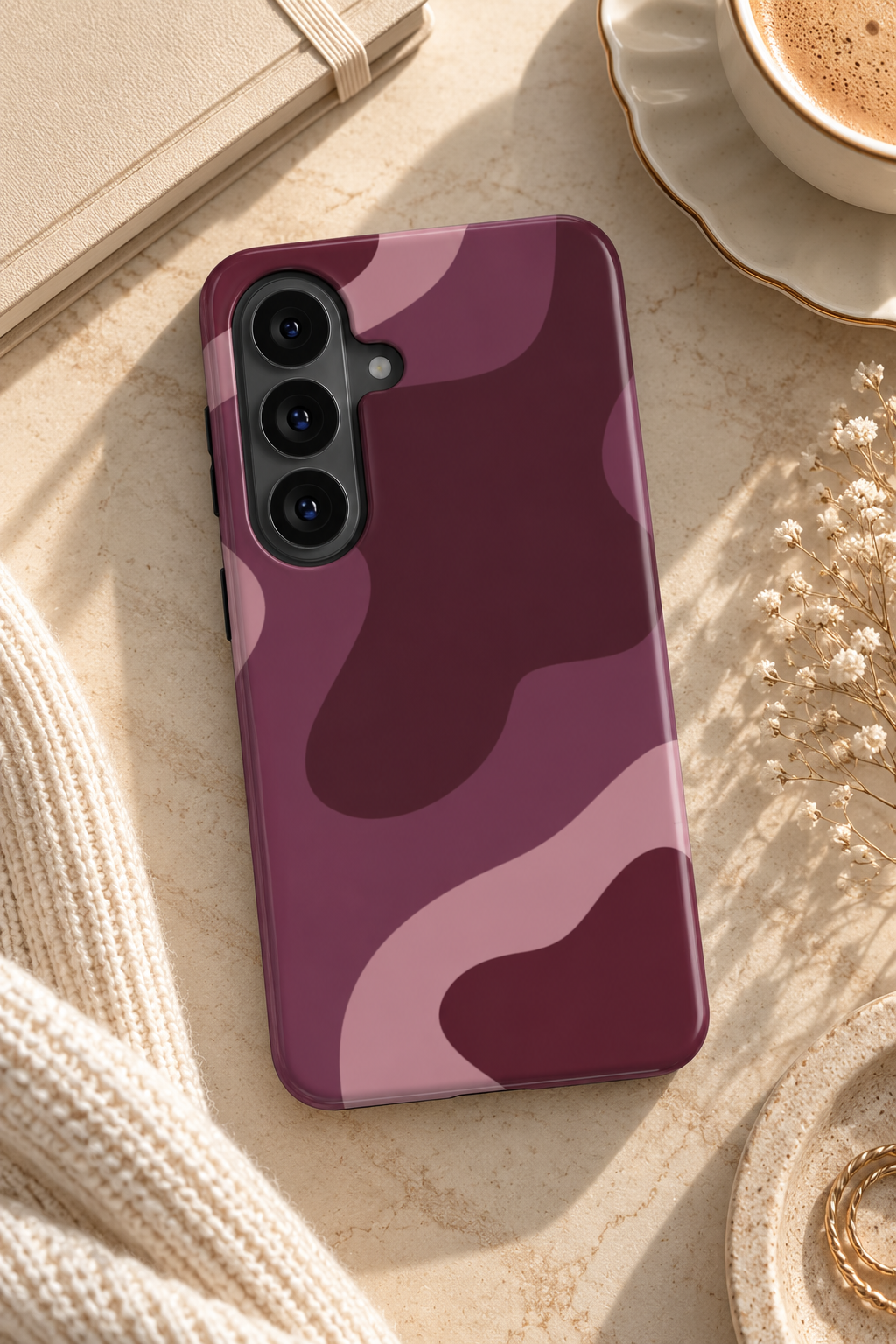 Garnet | Burgundy Abstract Magnetic Samsung Galaxy Case