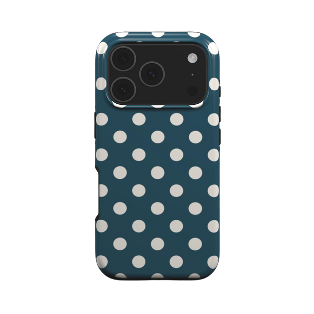 Matinée | Petrol Cream Polka Dot MagSafe iPhone Case