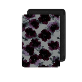 Noir Petals | Dark Purple Watercolor Floral Kindle Folio Case