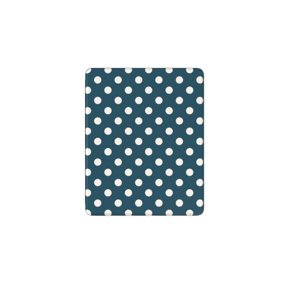 Matinée | Petrol Cream Polka Dot iPad Case with Apple Pencil Holder