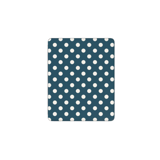 Matinée | Petrol Cream Polka Dot iPad Case with Apple Pencil Holder
