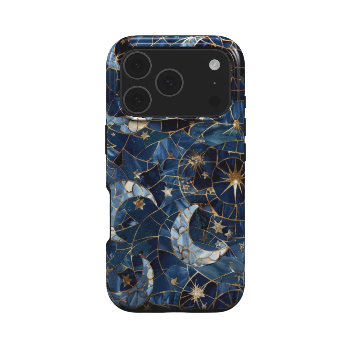Celestial Mosaic | Moon & Stars Stained Glass MagSafe iPhone Case