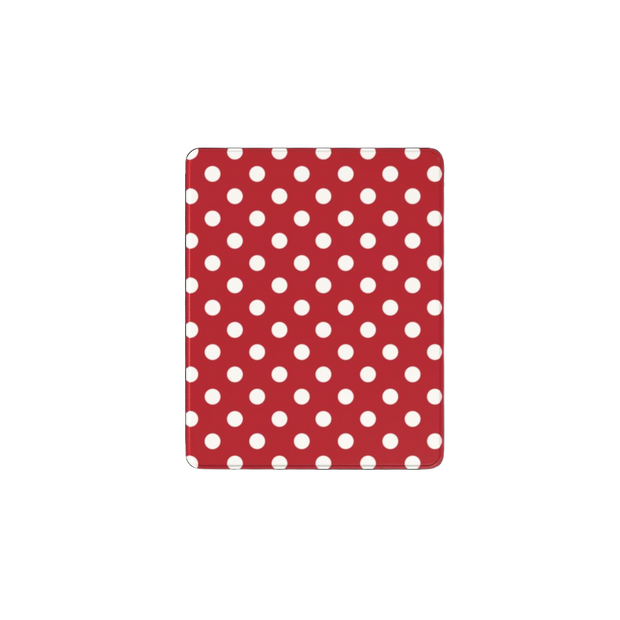 Soda Pop | Cherry Red White Polka Dot iPad Case with Apple Pencil Holder
