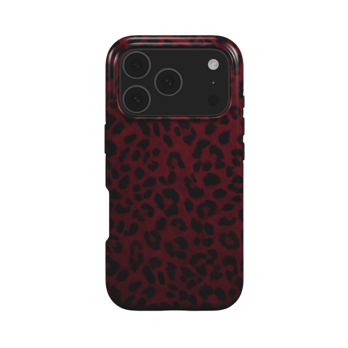 Blood Prowl | Dark Red Leopard Print MagSafe iPhone Case