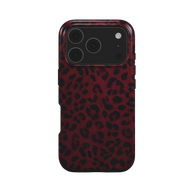 Blood Prowl | Dark Red Leopard Print MagSafe iPhone Case