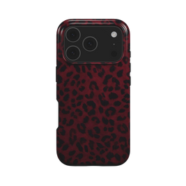 Blood Prowl | Dark Red Leopard Print MagSafe iPhone Case