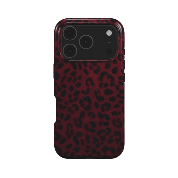 Blood Prowl | Dark Red Leopard Print MagSafe iPhone Case