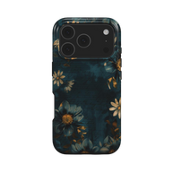 Forgotten Letters | Dark Teal Vintage Floral MagSafe iPhone Case