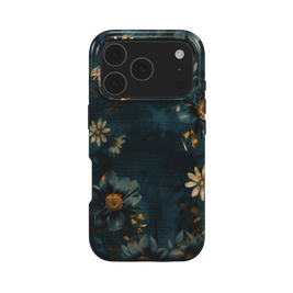 Forgotten Letters | Dark Teal Vintage Floral MagSafe iPhone Case