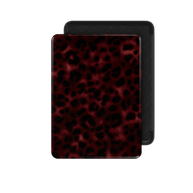 Velvet Panther | Dark Red Leopard Fur Print Kindle Folio Case