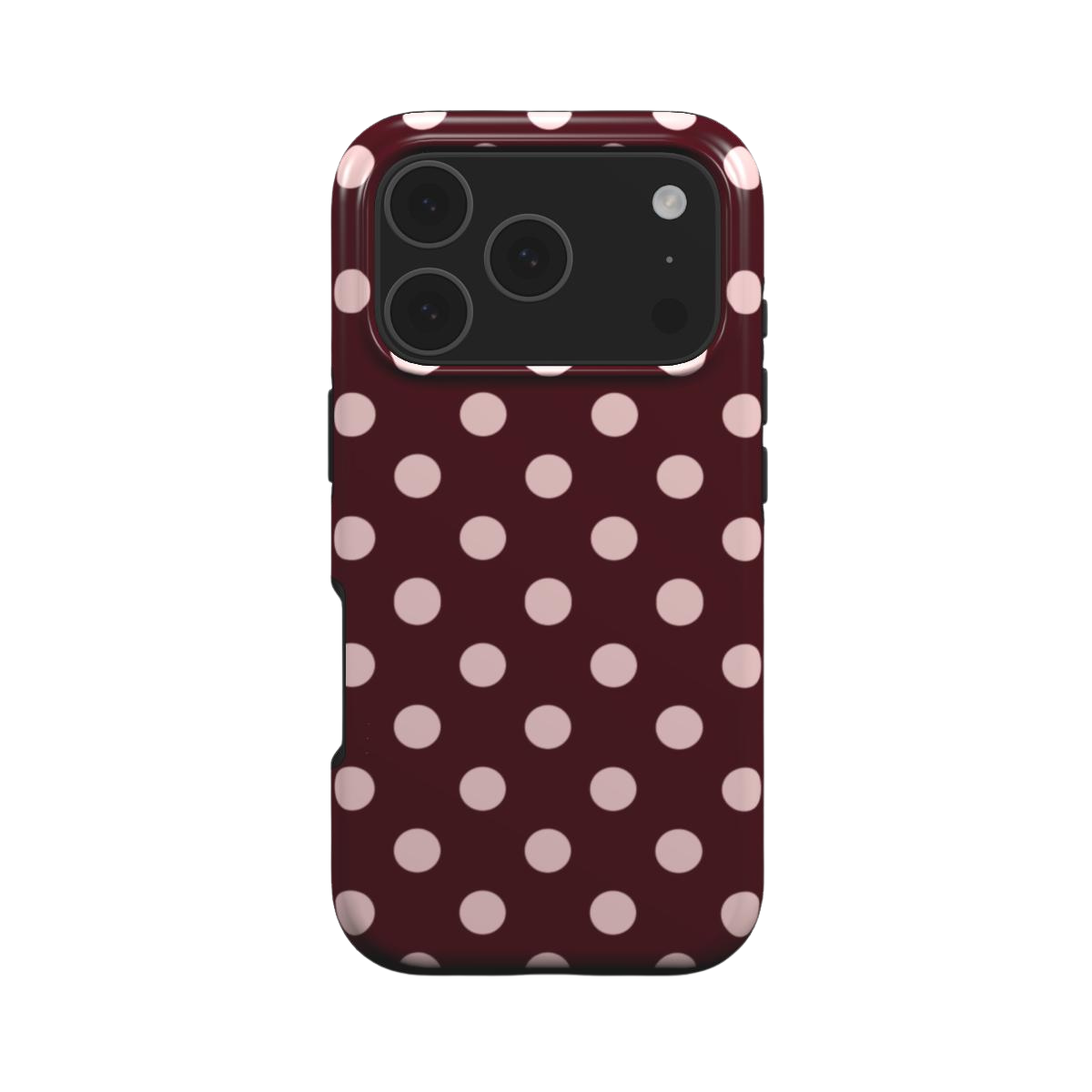 Pin-Up | Burgundy Blush Polka Dot MagSafe iPhone Case