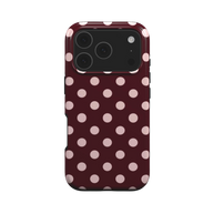 Pin-Up | Burgundy Blush Polka Dot MagSafe iPhone Case