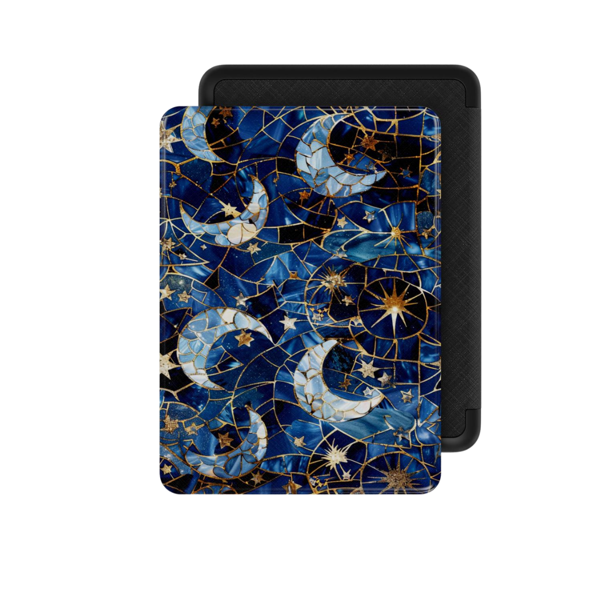 Celestial Mosaic | Moon & Stars Stained Glass Kindle Folio Case
