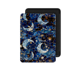 Celestial Mosaic | Moon & Stars Stained Glass Kindle Folio Case