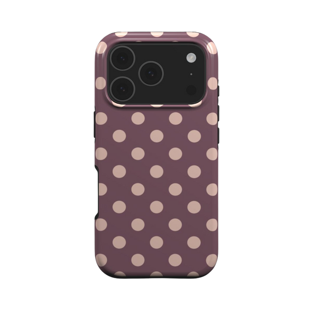Boudoir | Mauve Rose Gold Polka Dot MagSafe iPhone Case