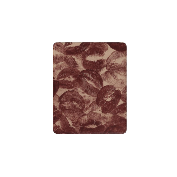 Velvet Kiss | Lipstick Kiss Print Vegan Leather iPad Case