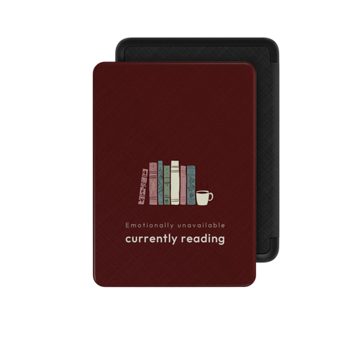 Do Not Disturb | Burgundy Bookshelf Emotionally Unavailable Kindle Folio Case
