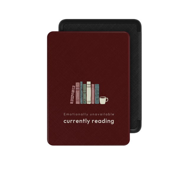 Do Not Disturb | Burgundy Bookshelf Emotionally Unavailable Kindle Folio Case