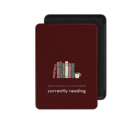 Do Not Disturb | Burgundy Bookshelf Emotionally Unavailable Kindle Folio Case