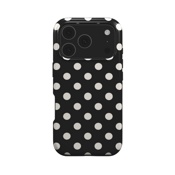 Ballroom | Black Cream Polka Dot MagSafe iPhone Case
