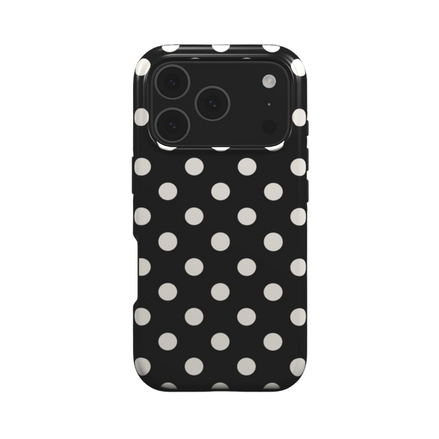 Ballroom | Black Cream Polka Dot MagSafe iPhone Case