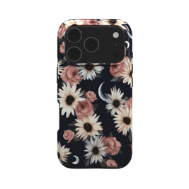 Moonlit Daisies | Dark Floral Moon iPhone & Samsung MagSafe Case