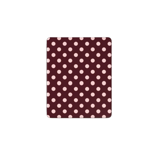 Pin-Up | Burgundy Blush Polka Dot iPad Case with Apple Pencil Holder