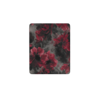 Crimson Eclipse | Dark Red Floral Painting iPad Case with Apple Pencil Holder