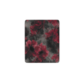 Crimson Eclipse | Dunkelrote, florale Gemälde iPad Hülle mit Apple Pencil Halterung