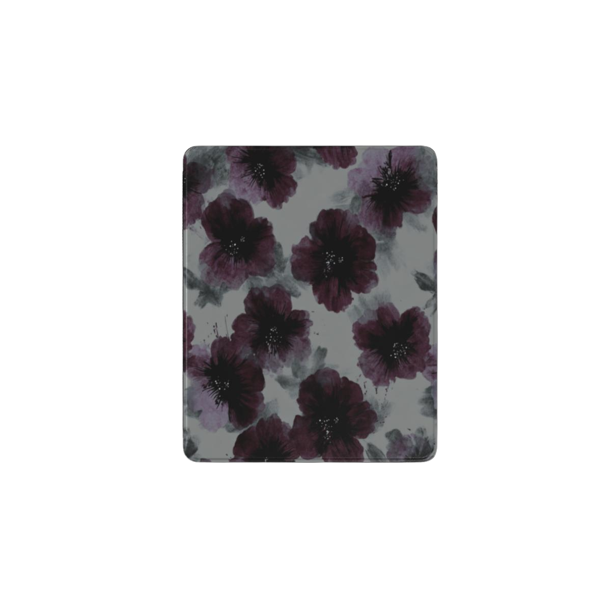 Noir Petals | Dark Purple Floral Painting iPad Case with Apple Pencil Holder