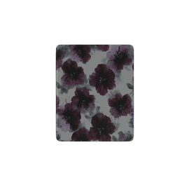 Noir Petals | Dark Purple Floral Painting iPad Case with Apple Pencil Holder