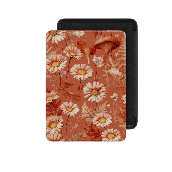 Whispered Daisies | Terracotta Wildflower Botanical Kindle Folio Case
