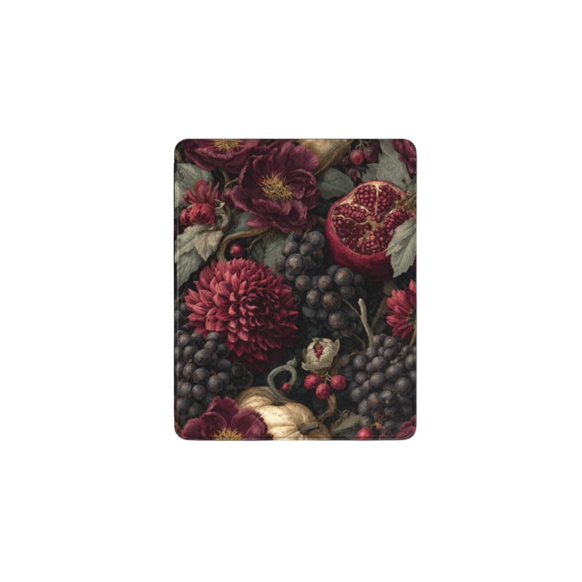 Baroque Harvest | Dark Floral Fruit Still Life iPad Case with Apple Pencil Holder