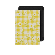 Sunlit Daisy | Yellow Gingham Floral Kindle Folio Case