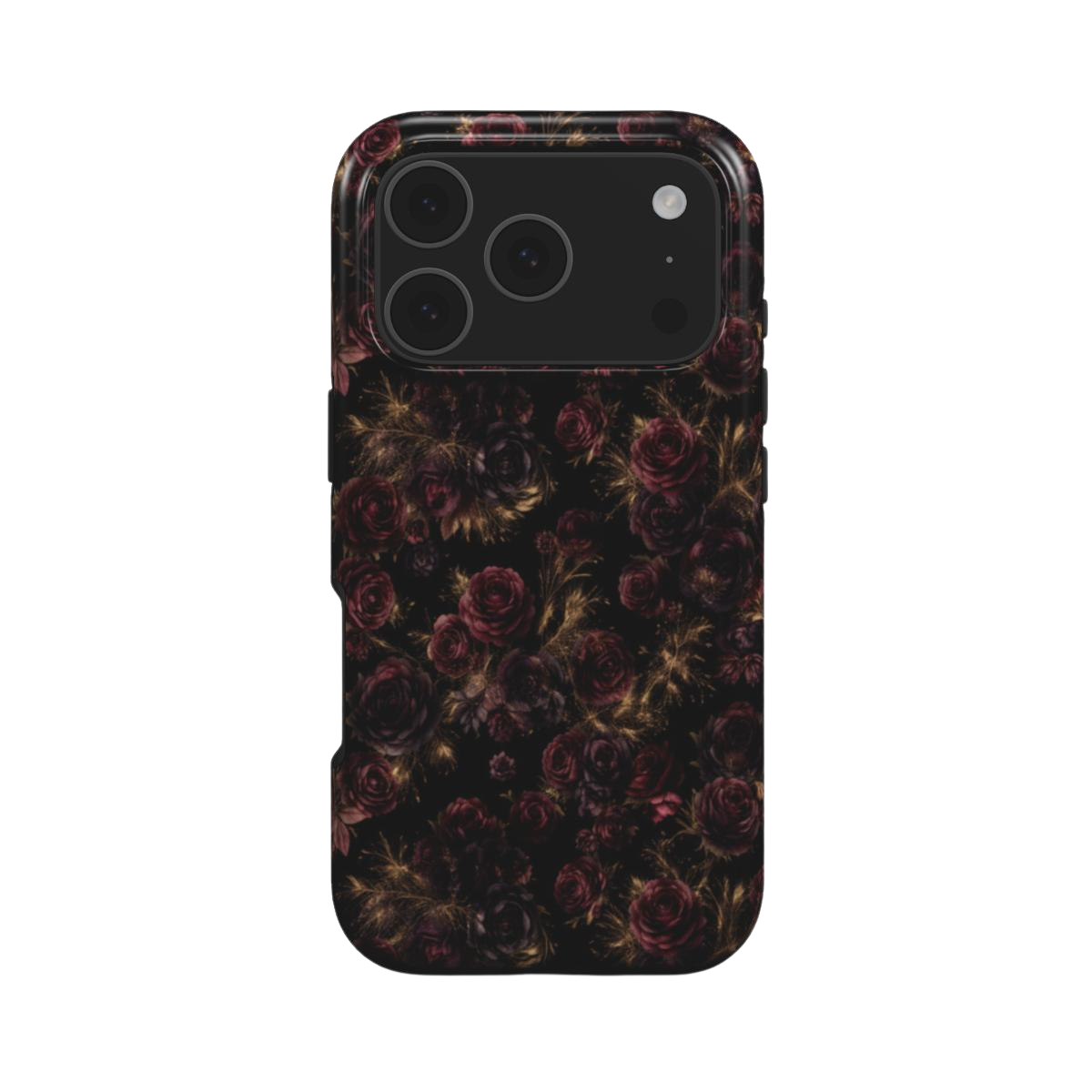 Nocturne Roses | Dark Gothic Rose Gold Floral MagSafe iPhone Case