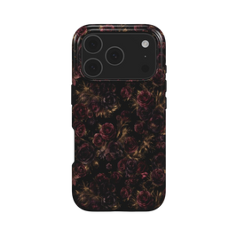 Nocturne Roses | Dark Gothic Rose Gold Floral MagSafe iPhone Case