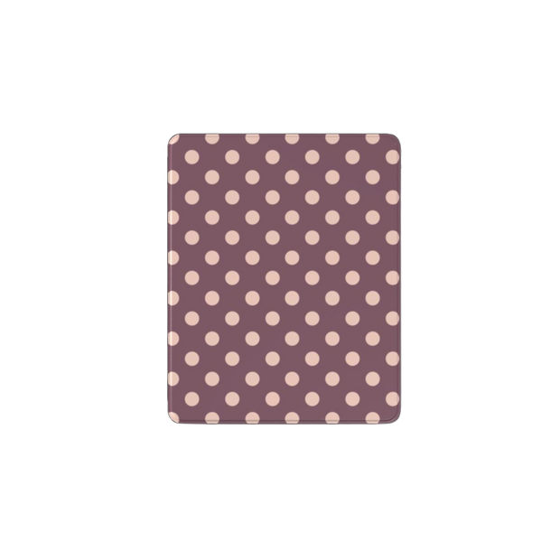 Boudoir | Mauve Rose Gold Polka Dot iPad Case with Apple Pencil Holder