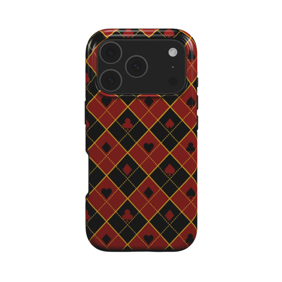 Fatal Game | Red Black Poker Card Suits MagSafe iPhone Case