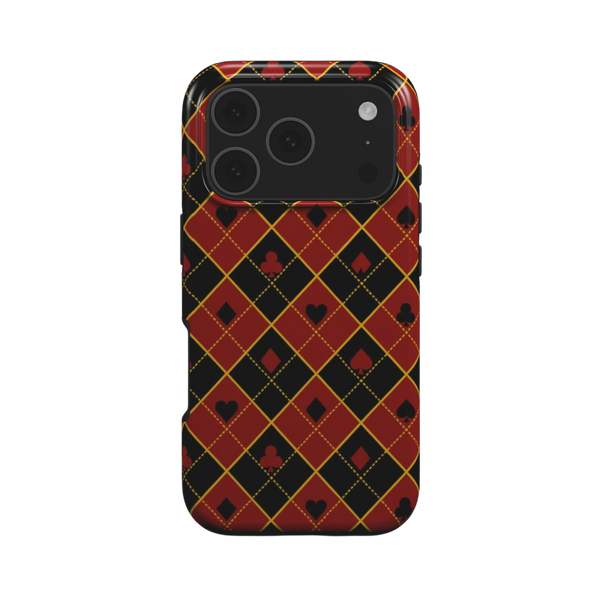 Fatal Game | Red Black Poker Card Suits MagSafe iPhone Case