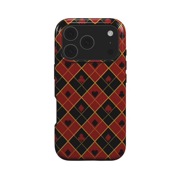 Fatal Game | Red Black Poker Card Suits MagSafe iPhone Case