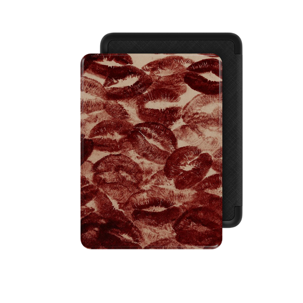 Velvet Kiss | Dark Red Lipstick Print Kindle Folio Case