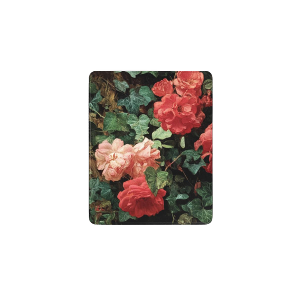 Velvet Roses | Dark Floral Oil Painting iPad Case with Apple Pencil Holder