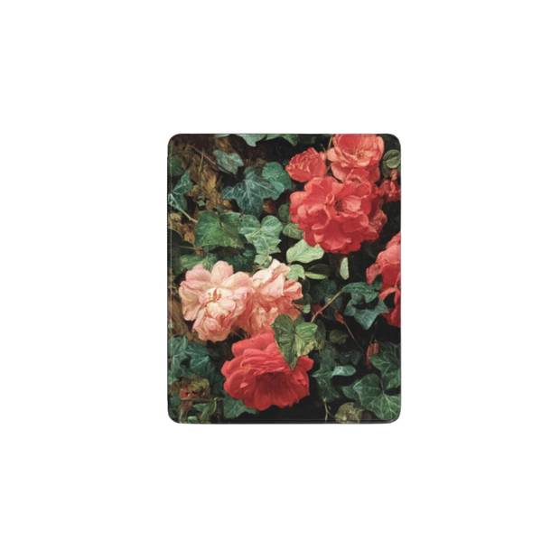Velvet Roses | Dark Floral Oil Painting iPad Case with Apple Pencil Holder