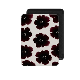 Black Dahlia | Dark Ink Floral Watercolor Kindle Folio Case