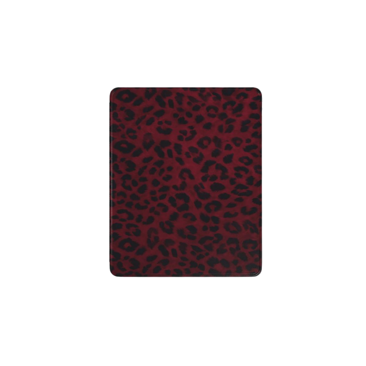 Blood Prowl | Dark Red Leopard Print iPad Case with Apple Pencil Holder