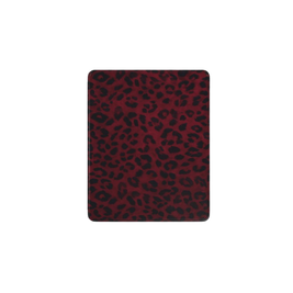 Blood Prowl | Dark Red Leopard Print iPad Case with Apple Pencil Holder