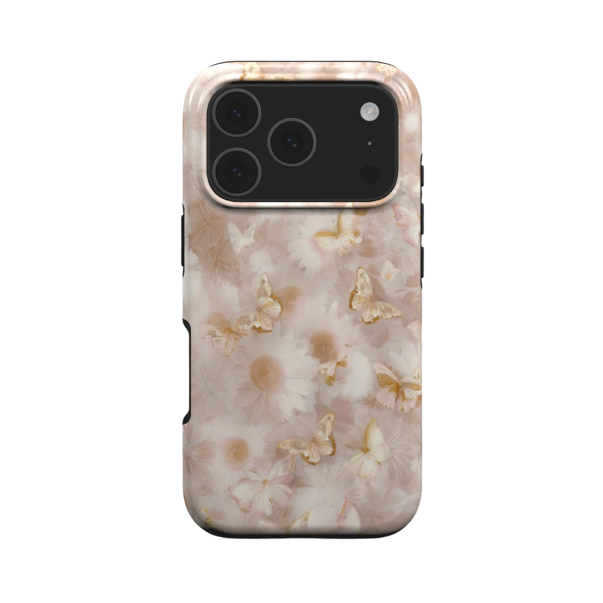 Silent Wings | Soft Pink Butterfly Floral MagSafe iPhone Case