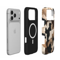 Wüsten-Tarnmuster | Braun erdfarbenes Camouflage MagSafe iPhone-Hülle